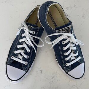 Converse All Star Casual Lo Cut Lace Up Textile Sneakers Blue+Wht 10W/8M Unisex